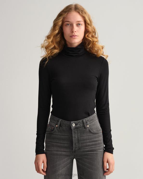 jersey langermet turtleneck genser svart kvinner GANT 0626F627