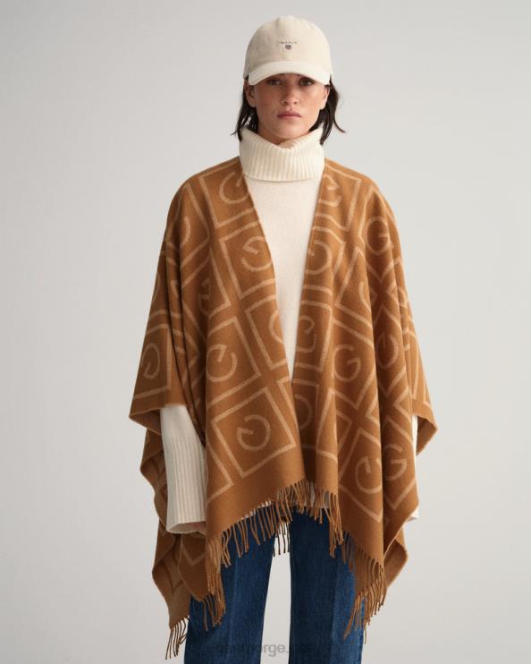 ikon g poncho toffee beige kvinner GANT 0626F785