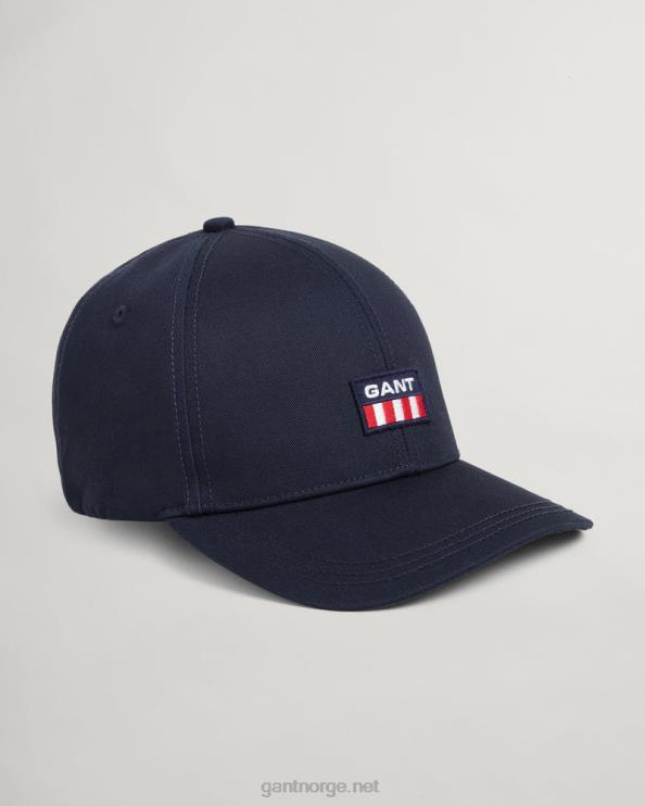 retro shield twill cap kveldsblå menn GANT 0626F504