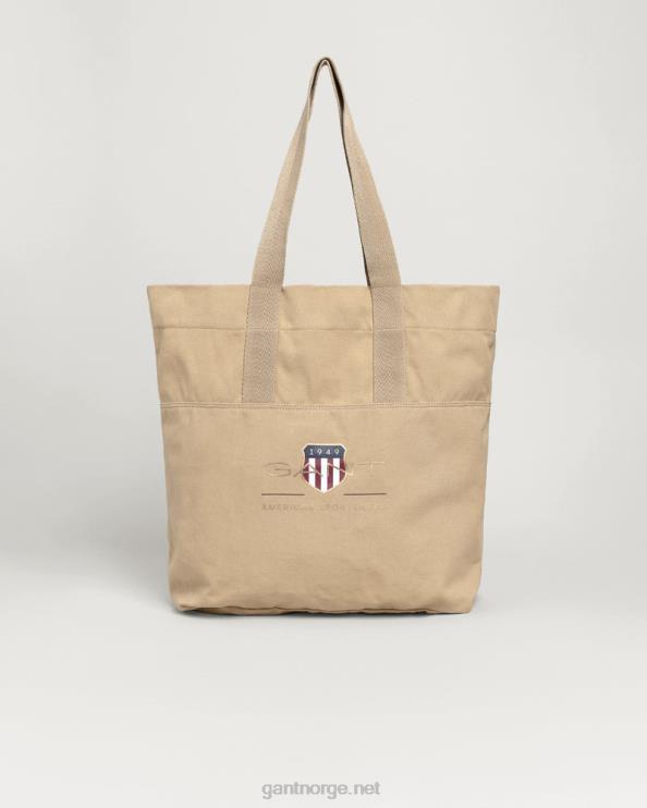 arkivskjold tote bag mørk kaki menn GANT 0626F461